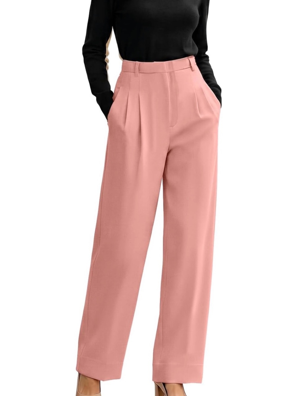 Wide-Leg Pink Pants